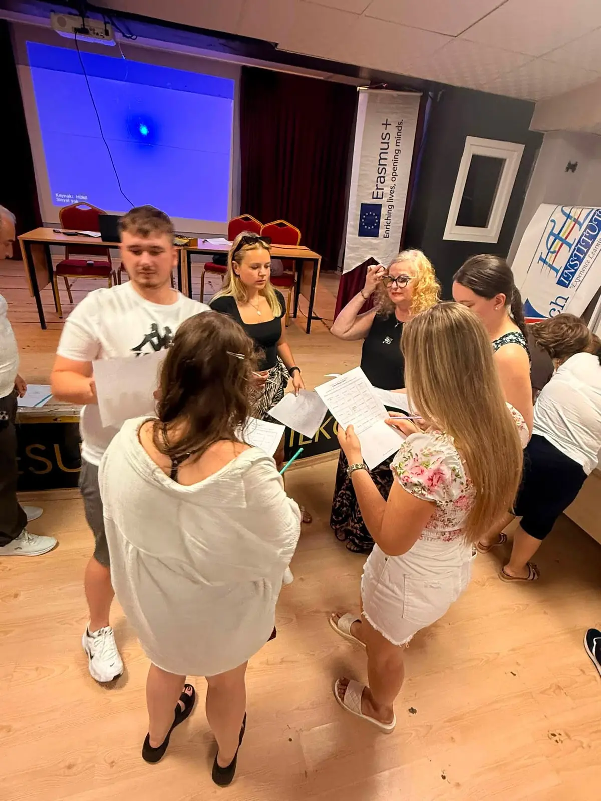 Participants collaborating during a workshop in Istanbul